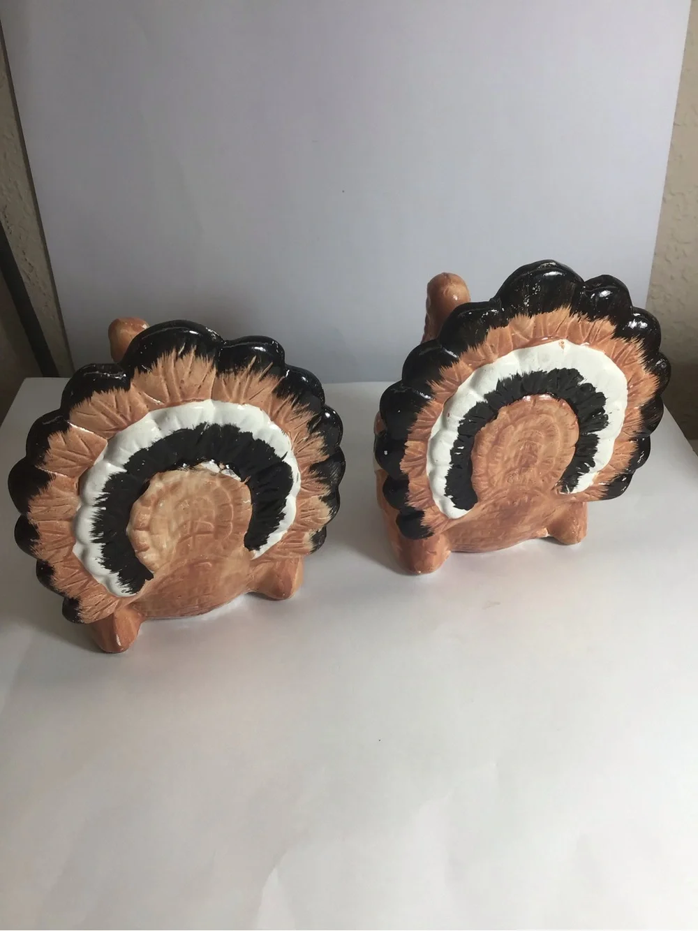 Ceramic Turkey Candleholders- set of 2